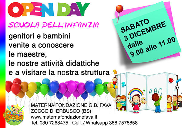 Open Day Infanzia Fondazione GB Fava